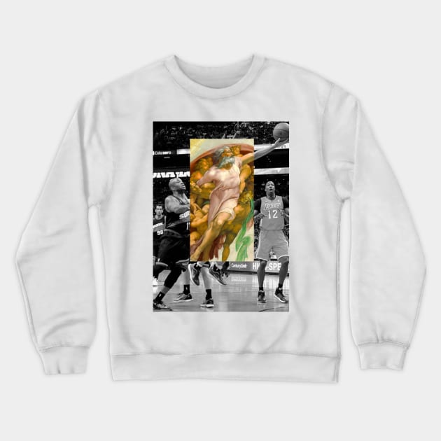 Layup Basket Art Crewneck Sweatshirt by Paskwaleeno